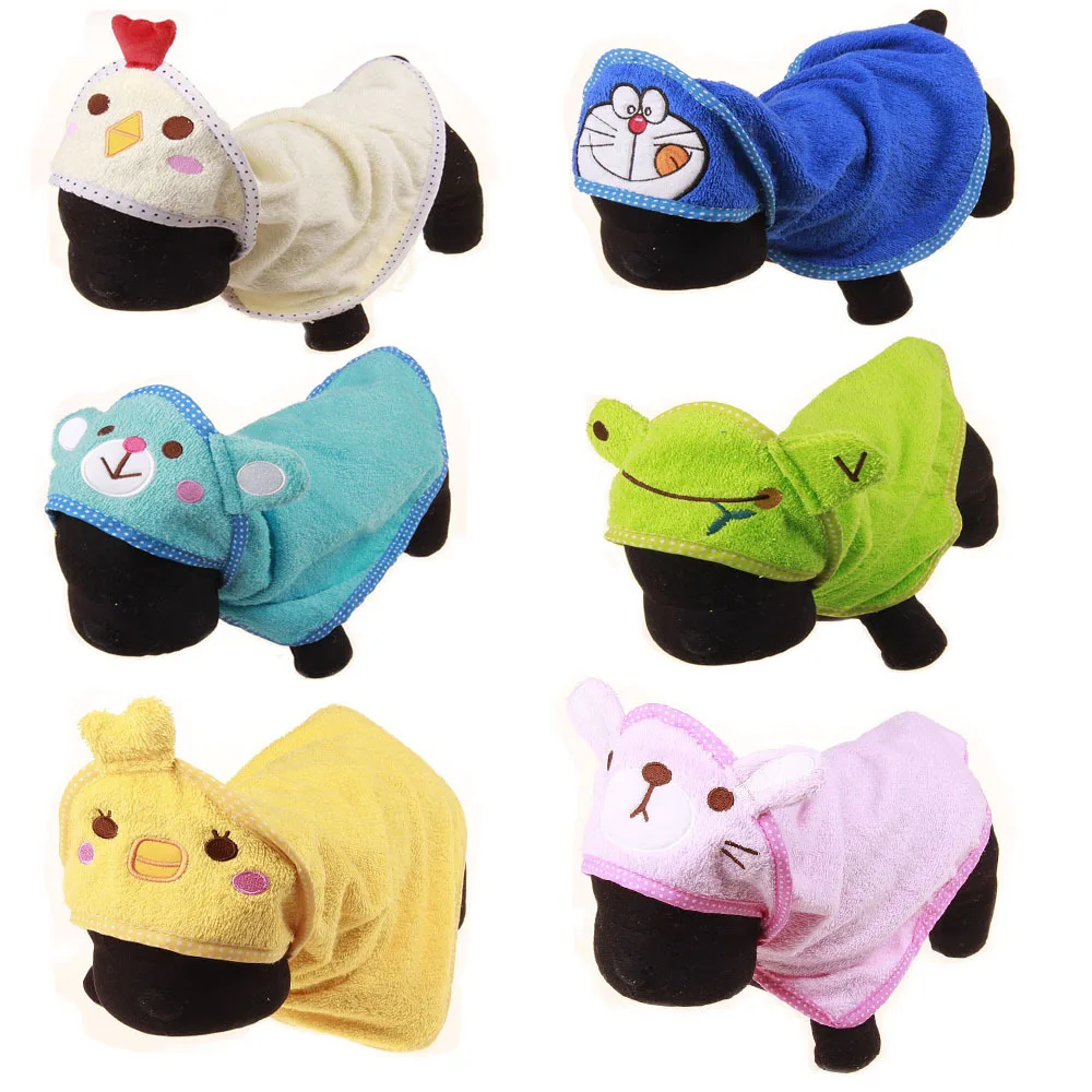 

New Cartoon Hooded Dog Bath Towel Super Absorbent Shower Bathrobe Pajamas Puppy Blankets Cleaning Drying Towel 6 Color S,M,L