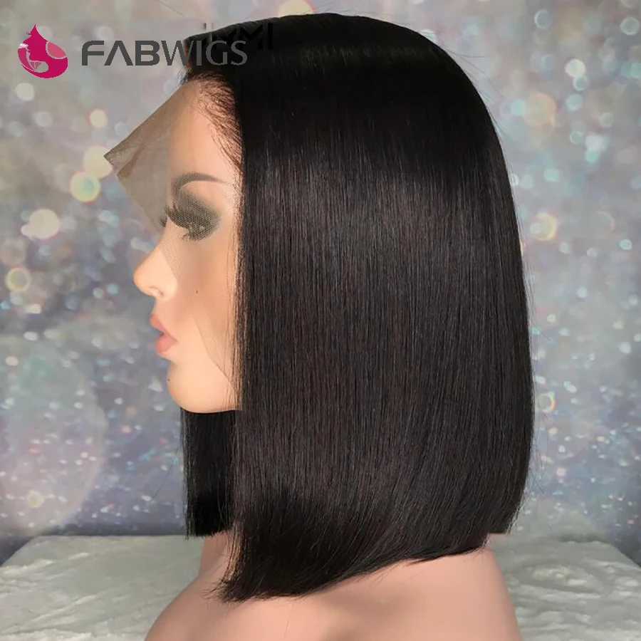 Fabwigs 180% Плотность Боб парик полный кружево человеческие волосы парики с Детские волосы Безглютеновые короткие человеческие волосы парики для черных женщин remy волос