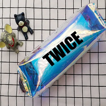 

TWICE Laser Transparent Color Pencil Case Stationery Bag dropshipping