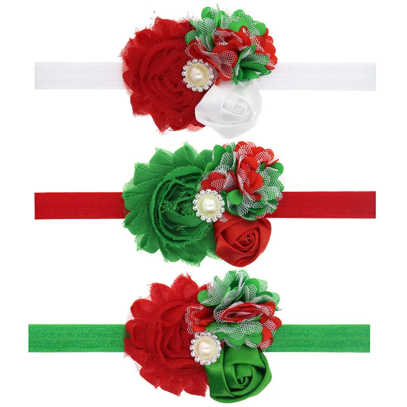 

Baby Girl Color Flower Headband Baby Kids Christmas Headband for Newborn Gifts Infants Photo Props Headband Hairbands 1pc HB463