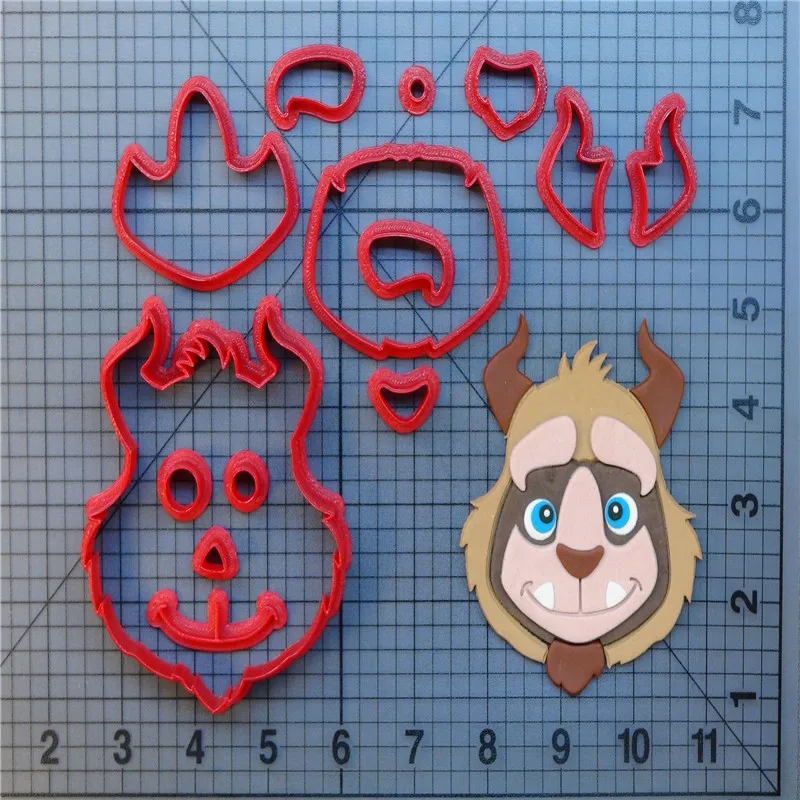 

Beauty and the Beast Cookie Cutter Set Custom Made 3D Printed Fondant Cupcake Cake Decorating Tools Kitchen Accessories
