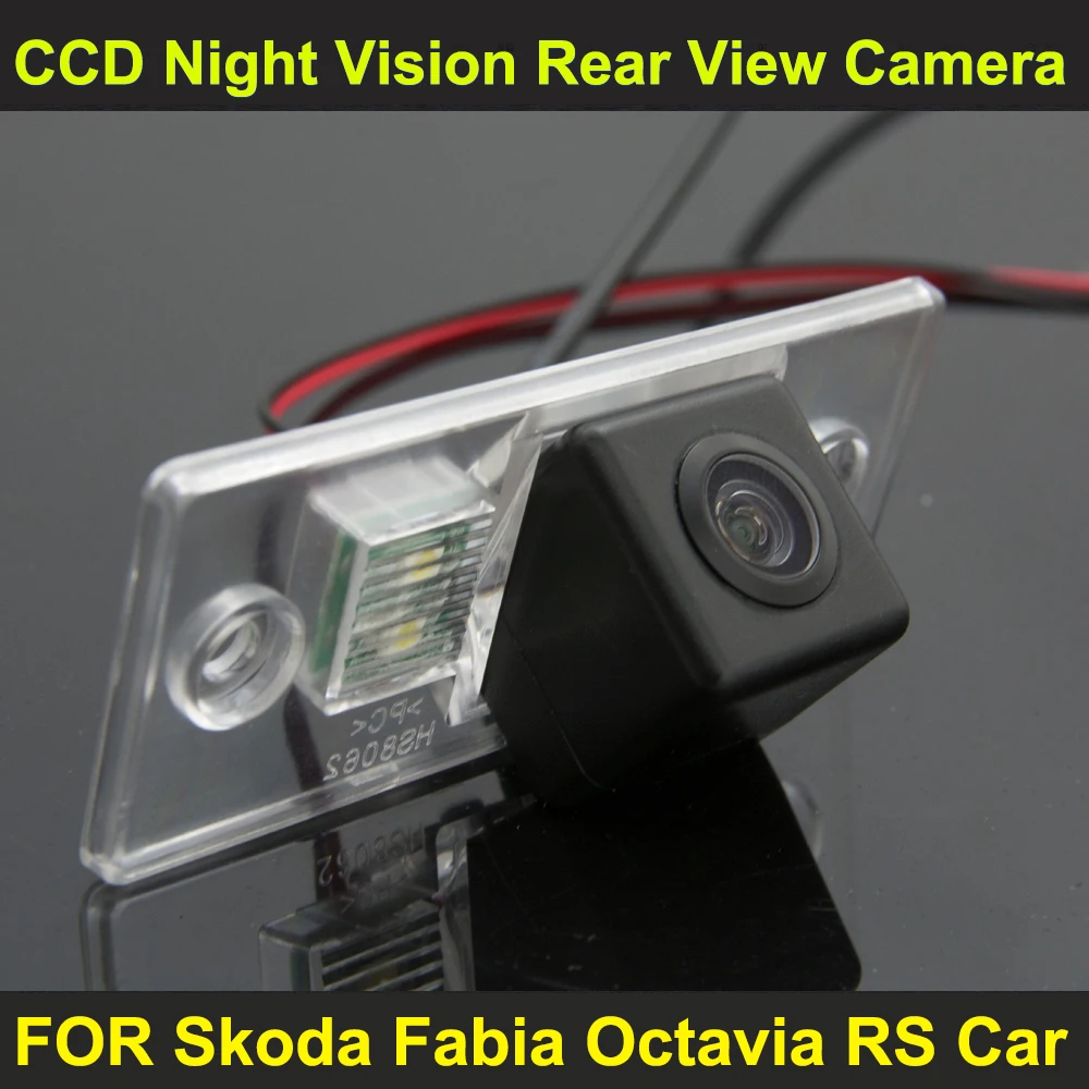 Автомобильная камера заднего вида с ночным видением CCD для Skoda Fabia Octavia RS|car rear view