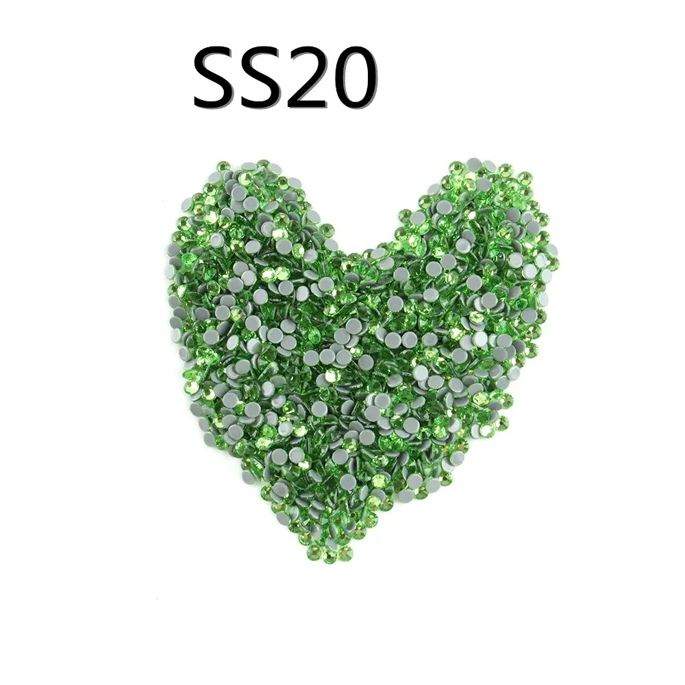 1440 шт./пакет Стразы горячего крепления Перидот Цвет SS20 (4 6 4 8 мм) Стеклянные с