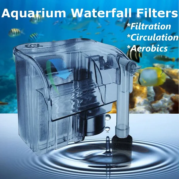 

External Waterfall Water Filter Aquarium Fish Tank Water Pump Hang On Filter