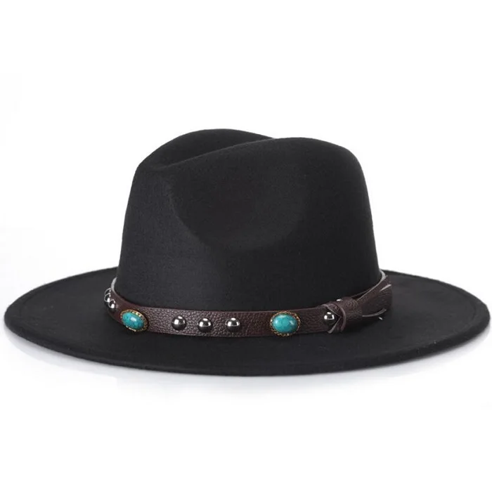 Трендовые мужские и женские повседневные шерстяные ковбойские шляпы Fedora шапки в