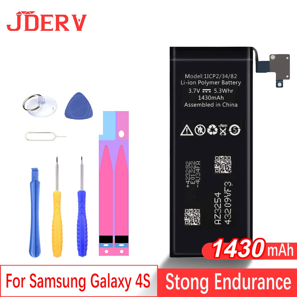 Оригинальный jderv Батарея на iPhone4S Замена батареи 1430 mAh Мобильная батарея для