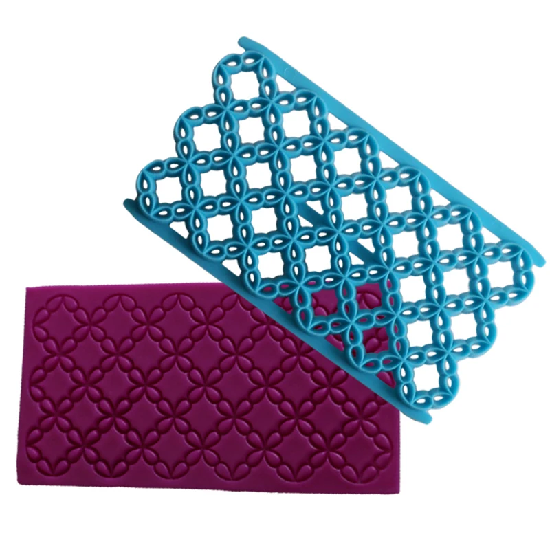 Flower Shape Fondant Cake Cookie Embosser Cutter Mold DIY Icing