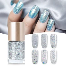 NICOLE DIARY 9 мл голографический лак для ногтей на масляной основе Серебряный маникюрный лак для ногтей 6 цветов