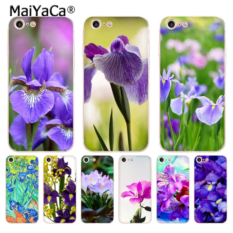 Чехол MaiYaCa для iphone 7 6 X фиолетовый чехол с цветочным рисунком iPhone 8 6S Plus 10 5 5S SE 5C XS