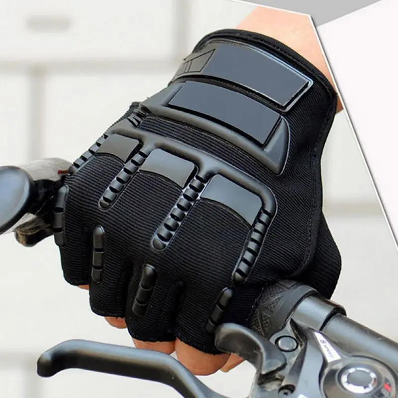 Men Biking Combat Half Finger Anti slip Outdoor Sport Gloves Military