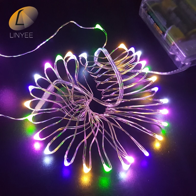 

2M 3M 5M 50 LED 3XAA Battery Operated LED String Lights for Xmas Garland Party Wedding Decoration Christmas Flasher Fairy Lights