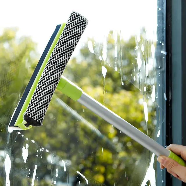 New aluminum handle double sides Window Brush Soft sponge Cleaner Glass