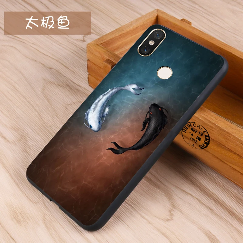 Case for Xiaomi Mi8 Case Silicone Cover for Xiaomi Mi8 Case Cover bag Skin Wolf Fish Skull Mi8 Fundas 100% BiNFUL 22