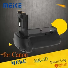 Meike MK-6D Вертикальная запасная Батарейная ручка держатель для Canon EOS 6D камера DSLR Замена как BG-E13 работает с LP-E6 аксессуары