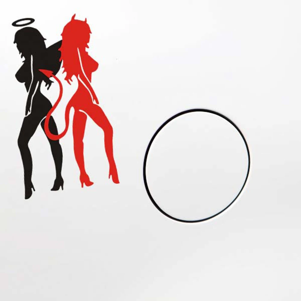 

Aliauto Car Styling Angels And Demons Funny Car stickers And Decal Decoration for Volkswagen Polo Golf Renault BMW Ford Focus