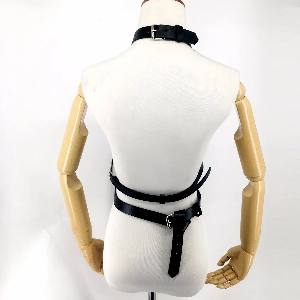 UYEE Sexy Leather Harness Women Underwear Garter Belts Bondage Cage Straps Bra Garter Belt Adjustable Woman's Lingerie LB-056