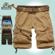 Nian Jeep брендовая одежда мужское летнее платье сплошной цвет шорты 55