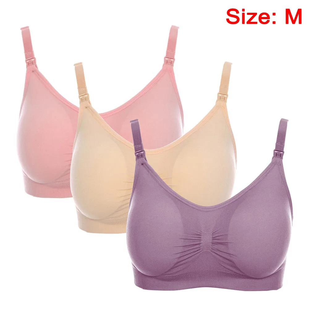 set 11 3 pcs/ lot Cotton Padded Maternity Bra Women Nursing Pregnant Breastfeeding Pregnant Mother Clothes Wire Free Sleep Bra - Color: set 11