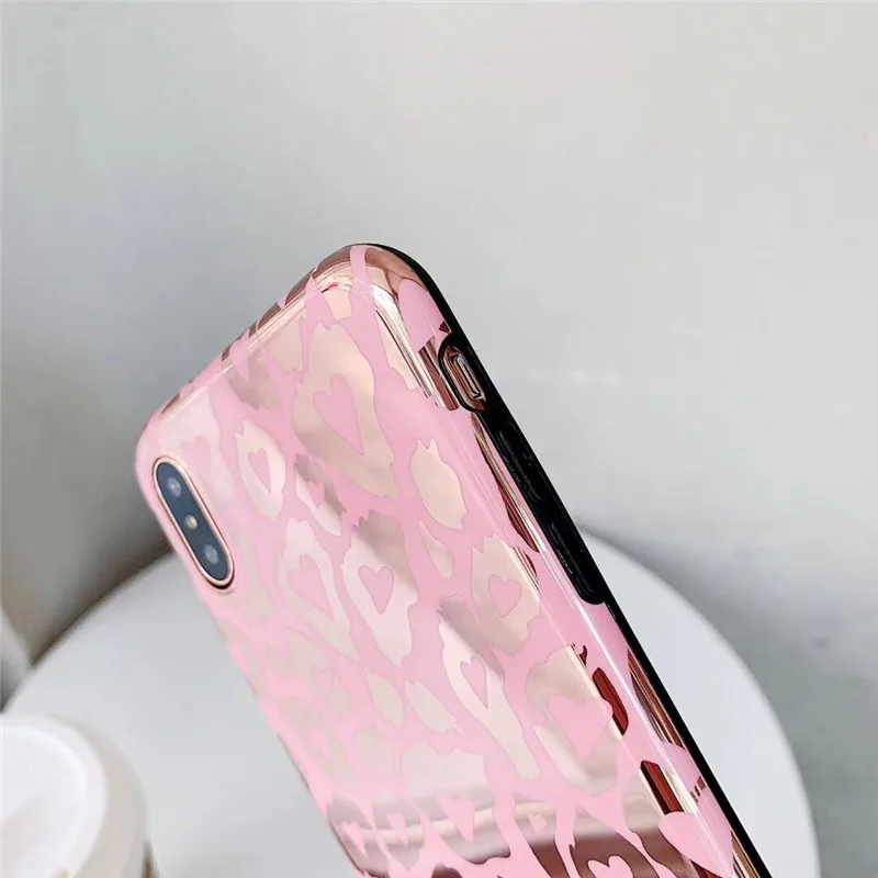 Чехол DIS модный бронзированный леопардовый чехол для телефона iphone XR XS MAX 8 7 6 6s plus X