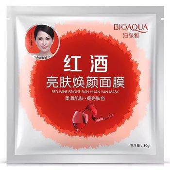 

BIOAQUA Red wine Brightening Facial Mask Moisturizing Face Mask Anti-aging anti wrinkle Whitening Mask Skin Care