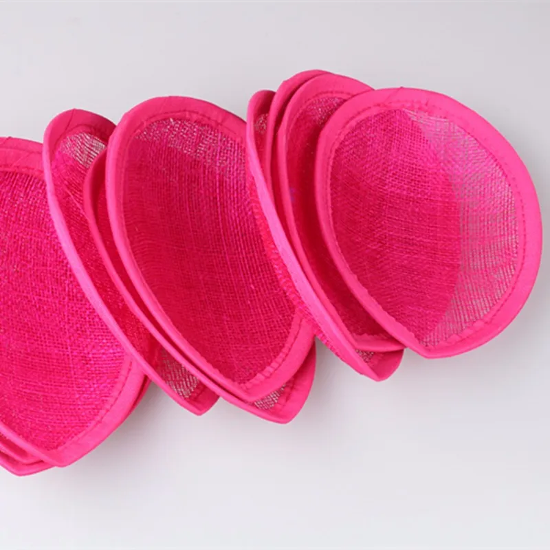 5,2 "(13 см) ярко-розовый цвет sinamay чародей база/sinamay аксессуары для волос, DIY аксессуары для волос 12 шт./лот MYQH024