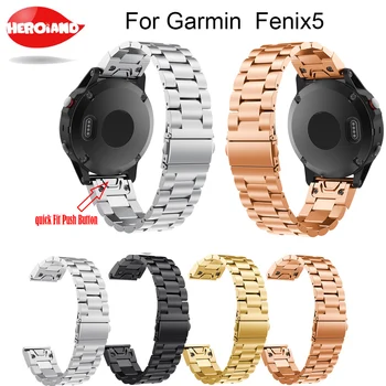 

Width 22mm Classic Stainless Steel Metal Strap for Garmin Fenix 5 Band watchband for Garmin wrist band Strap Belt Correa Venda