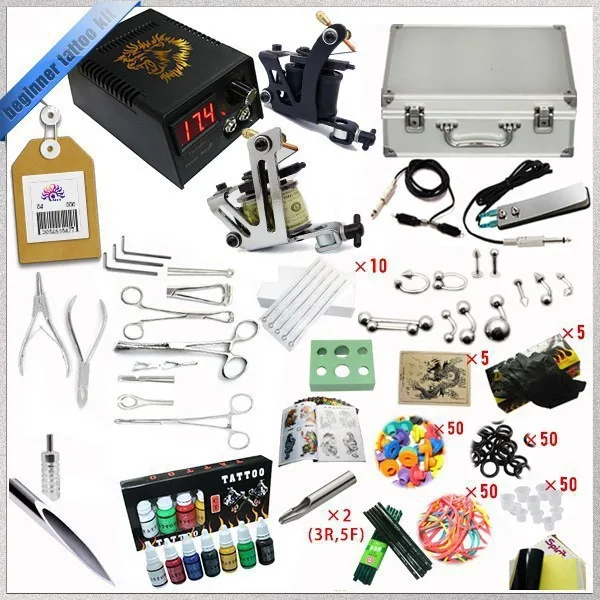 professional tattoo kits 2 guns tattoo machine kits tattoo piercing