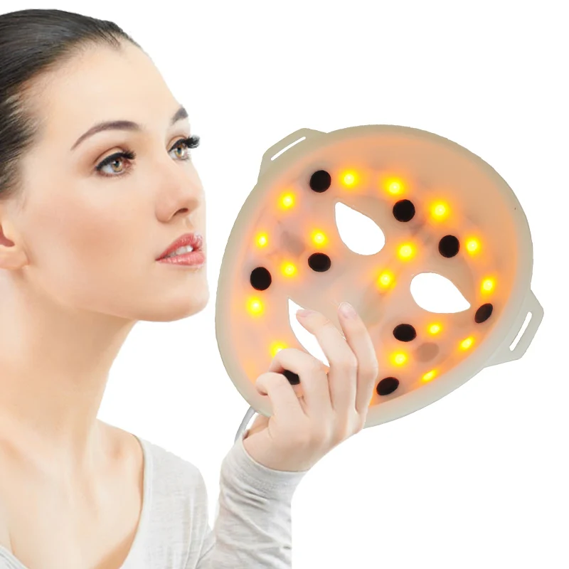 

Photon LED Facial Mask Photodynamic Face Mask Silicone Beauty Device Wrinkle Acne Removal Skin Rejuvenation Vibration Massage