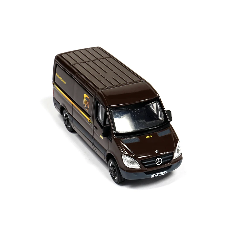 1: 64 литой металл Ups Express Mercedes Benz Sprinter грузовик сцена модель игрушечный автомобиль