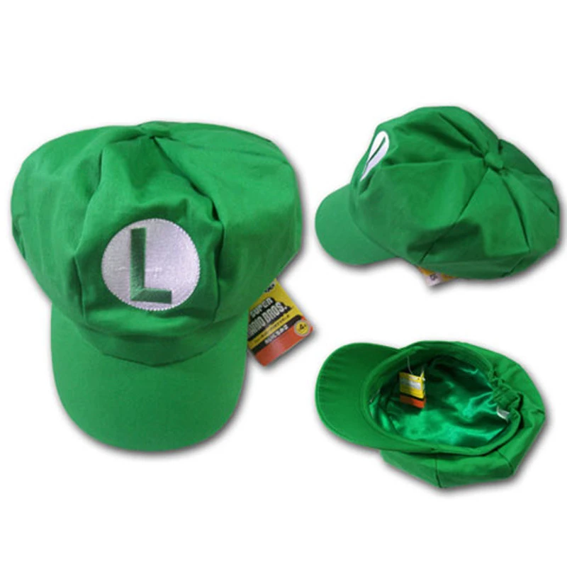 Mario Bros Cotton Caps Hat Red Mario and Luigi Cap 5 colors Anime