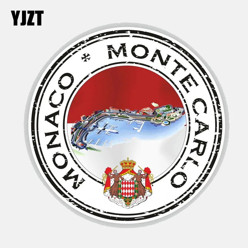 YJZT 12,7 см* 12,7 см персональная Monaco Monte Carlo Автомобильная наклейка Светоотражающая наклейка аксессуары 6-2690