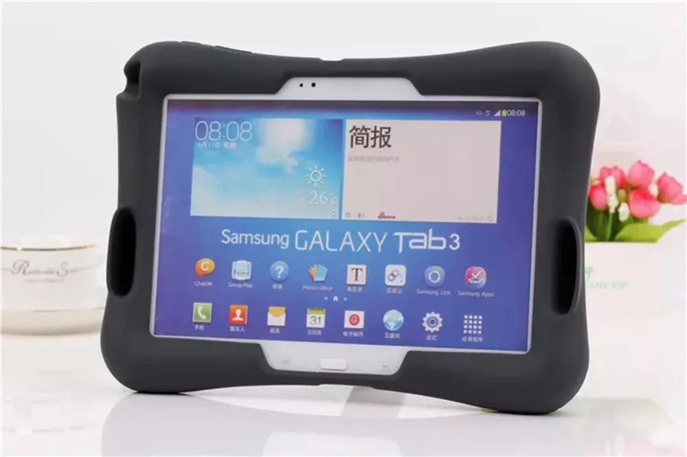 Чехол для samsung Galaxy Tab 4 10,1 T530 531 T535/Lenovo Tab 3 10,1 P5200 P5210 P5220, Мягкий силикон, резина, детский противоударный планшет чехол