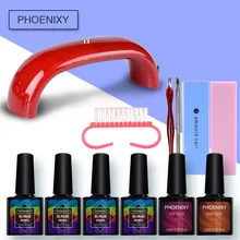 Мини-набор для ногтей с 6 Вт Светодиодный светильник для 4 шт 8 мл УФ-набор гель-лаков для ногтей Наборы для ногтей Набор для маникюра