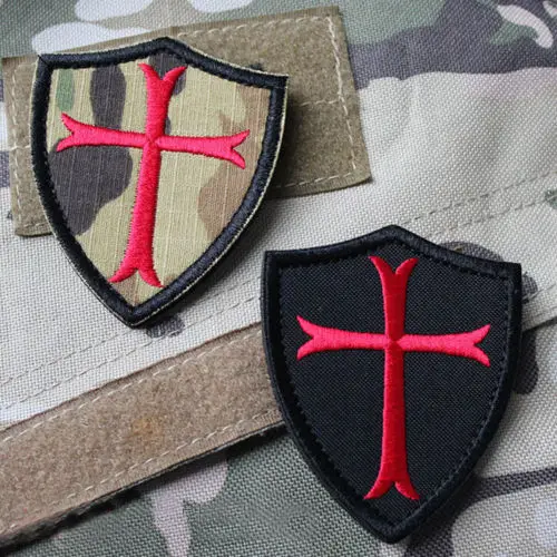 Морской котик крест крестоносца щит темно-синий печать DEVGRU красный США армии SWAT патч значок