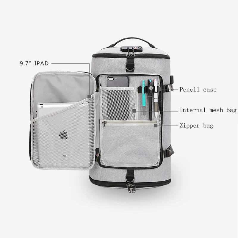 Outdoor Sport Gym Bags Travel Duffle Bag Men Women Hiking Cycling Waterproof Anti-Theft Backpack USB Charging Laptop Backpacks (14)