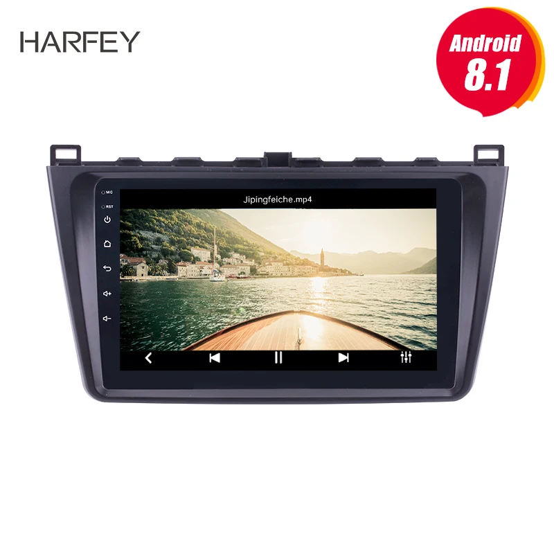 Top Harfey 9 Inch  2 Din Android 8.1 Head Unit WiFi Car Radio Stereo GPS Tochscreen Multimedia Player For 2008-2015 Mazda 6 Rui wing 0