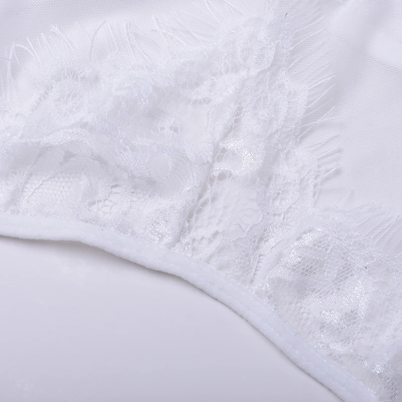 NewAsia Underwired White Lace Bodysuit Women 2019 Summer See Through Sexy Bodysuit Black Hollow Out Patchwork Mesh Body Mujer