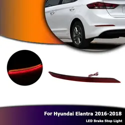 Для hyundai Elantra 2017-2018 Car светодиодный задний бампер отражатель красный тормозной стоп-сигналы предупреждающий свет D35