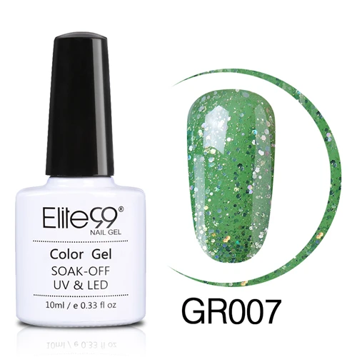 Elite99 Soak Off Green Series Гель-лак 10 мл Светодиодный УФ-гель лак для ногтей Праймер УФ гель лак для ногтей художественная краска для маникюра - Цвет: 007