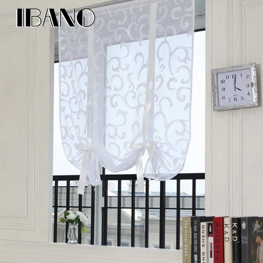 Sombra Estilo Europeu Bordado Tie Up Janela Cortinas Romanas Cortina Sombra Estilo Europeu Bordado Tie Up Janela Cortinas Romanas Cortina
