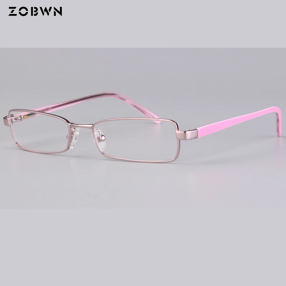 

Wholesale simple classic metal Eyeglasses Men Women glasses pink small size female Optical Frame Square Eyewear Oculos De Grau