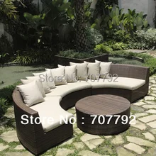 Дизайн Синтетическая ротанговая садовая мебель