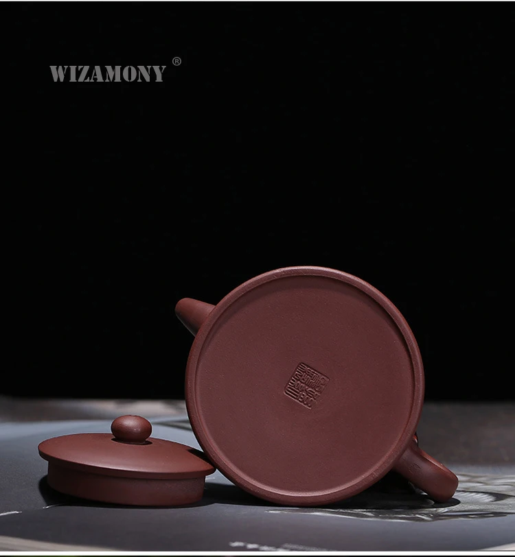 Чайный набор WIZAMONY из фиолетовой глины плоский керамический чайный Zisha 160 мл