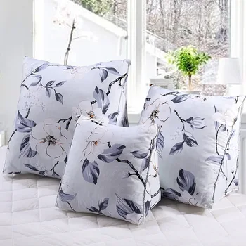 

Memory Cushions PP Cotton Filling Floral Printed Back Cushion Washable Adults Lumbar Pillow For Sofa Chairs office body pillows