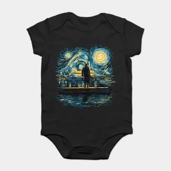

Baby Onesie Baby Bodysuits kid t shirt Sherlock Starry Night Van Gogh Combo Men& & Art New Cotton Tee