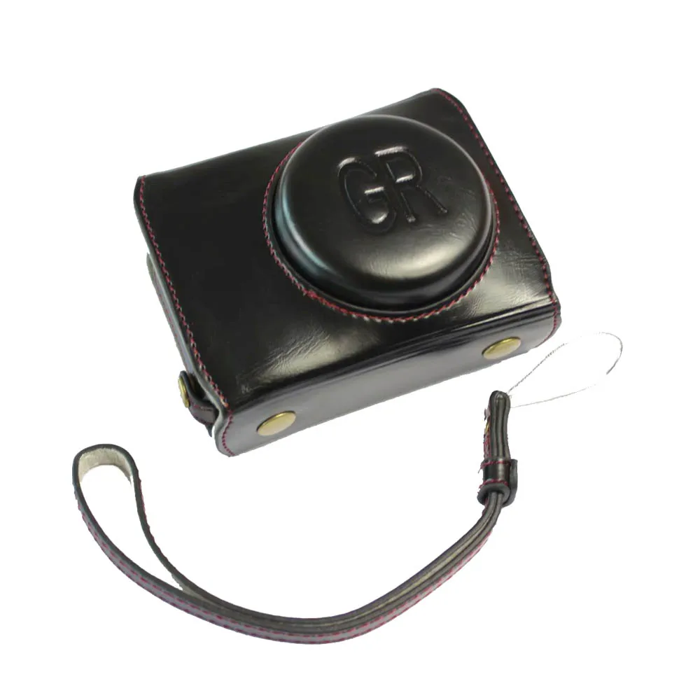 Мягкий силиконовый резиновый чехол для камеры Роскошный чехол-сумка для телефона Ricoh GRIII GR3 GR III из закаленного стекла - Цвет: luxury Black case