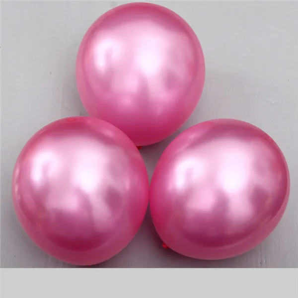Gold Balloons 10pcs/lot 12 inch Thick 2.2g Pearl Gold Silver Black Latex Balloons Birthday Wedding Party Decor Kids Gifts - Цвет: Rose