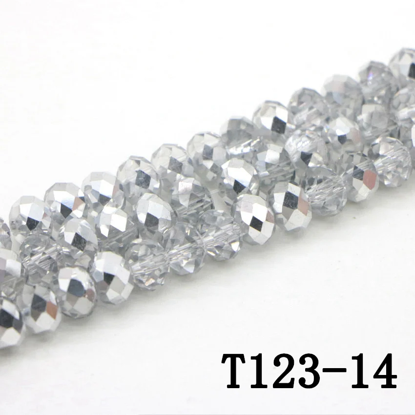 14 Natural crystal silver Jasper chalcedony Bead Necklace Bracelet DIY fashion woman man general (2)(1)