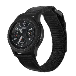 Черный 22 мм нейлоновый кожаный ремешок для samsung Galaxy Watch 46 мм браслет ремешок для samsung gear S3 классический Frontier ремешок для часов