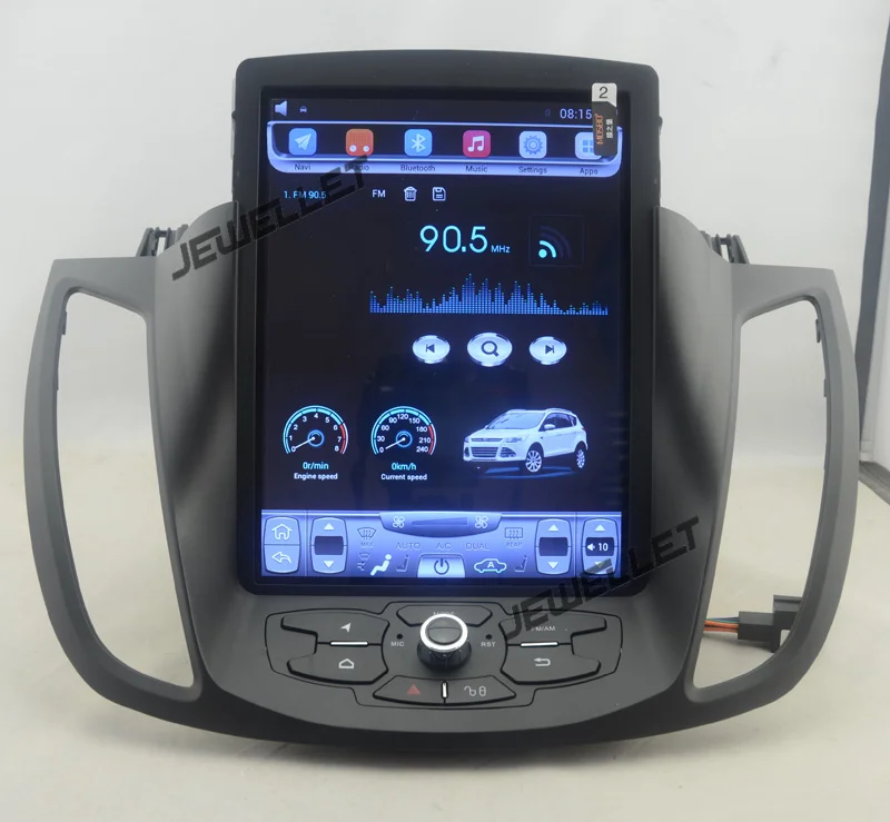 Perfect 10.4" tesla style vertical screen quad core Android 6.0 Car GPS video player Navigation for ford kuga Escape C-max 2013-2016 3